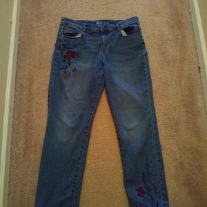 Childrens flower jeans bootcut.